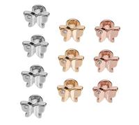 ZUNOXAZ 10pcs Silicone Watchband Decorative Rings Charms for Strap Rose Gold Gold Silver Color Easy to Wear Accessory for Smartwatch Bands