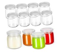 ZUNOXAZ 12 Pcs Heat Resistant Mini Glass Jars with Lids Pudding Cups for Yogurt Honey Jam Mousse Airtight Glass Food Containers for Desserts Meal Prep and Party Favors