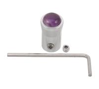 ZUNOXAZ 12mm Silver Tuning Fork Holder with Amethyst Crystal Base for Meditation Healing Sound Therapy Set Frequency Accessory, Portable Meditation Tool for Yoga and Relaxation
