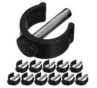 ZUNOXAZ 12pcs C-Shaped Crutch Clamp Buckles for Walkers and Walking Sticks Trekking Pole Pin Locks and Cane Tube Clips Secure Locking Connectors for Toilet Safety Rails Easy Install