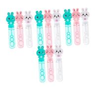 ZUNOXAZ 12pcs Cartoon Bunny Bubble Wands for Portable Bubble Makers for Birthday Party Favors Safe Material for Fun Activities