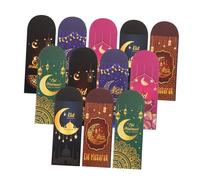 ZUNOXAZ 12pcs Eid Mubarak Cash Envelopes with Mixed Festival Elements Decorative Money Envelopes for Eid Celebration for Cards and Gifts Assorted Style for Family and Friends