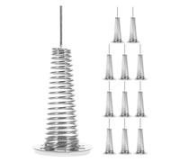 ZUNOXAZ 12pcs Felt Doll Display Stands with Silver Adhesive Tip Bases Crochet and Needle Felting Doll Holder Rack for Model Figures Practical Support for Collectible and Home Display