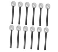ZUNOXAZ 12pcs Karaoke Microphone Props Silver Plastic Stage Performance Cosplay Accessories for Halloween Party Costume Birthday Singing Role Play