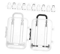 ZUNOXAZ 12pcs Mini Clear Suitcase Candy Boxes with Handles Wedding Party Favor Gift Storage Cases for Birthdays Showers and Valentine Day Celebration