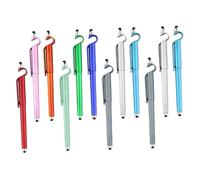 ZUNOXAZ 12pcs Multipurpose Gel Pens 0.5mm Black Ink Refills and Integrated Cellphone Stand, Touch Screen Compatible Sign Pens for Office and Mobile Use Random Color