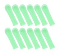 ZUNOXAZ 12pcs Silicone Replacement Tips for Ear Spoon and Ear Wax Remover Tools Soft Green Wax Removal Accessories Easy to Clean and Portable