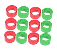 ZUNOXAZ 12pcs Silicone Wrapping Paper Holder Bands Snap Bracelets for Gift Wrap Organization Festive Red Green Clamps for Holiday Poster Storage and Cable Management