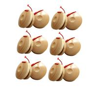 ZUNOXAZ 12pcs Wooden Musical Castanets for Hand Finger Percussion with Crisp Sounds Educational Rhythm Instrument for Early Learning and Music Practice