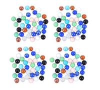 ZUNOXAZ 150pcs Colorful Glass Marbles Mixed Colors for Marble Games Beads Round Glass Balls for Party Decor Vase Fillers Aquarium Family Checkers Play