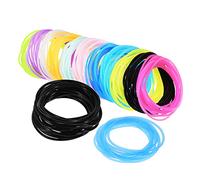 ZUNOXAZ 150Pcs Luminous Silicone Jelly Bracelets Wristbands Hair Ties for Women Elastic Soft Glow the Dark Bangles Multi Color Comfortable Armbands for Night Running and Fashion