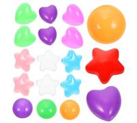 ZUNOXAZ 150Pcs Thickened Heart Star Round Balls for Party Game Props Safe Resistant Play Balls for Indoor Outdoor Fun Hand Eye Coordination