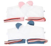 ZUNOXAZ 2 Pairs Stop Thumb Gloves Breathable Nylon Hand Corrector for Boy Girl Prevent Finger Biting and Face Scratching Reusable Teething Mitten for Boys