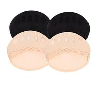 ZUNOXAZ 2 Pairs Women Forefoot Toe Socks Invisible Half Palm Non-Slip Socks for High Heels Sandals Breathable Comfortable Fit