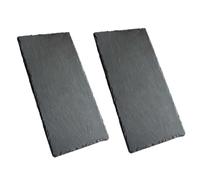 ZUNOXAZ 2 Pcs Creative Black Insulated Serving Plates Multipurpose Non Slip Steak Food Dishes Practical Display for Sushi Sashimi Desserts and Steaks