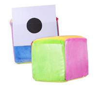 ZUNOXAZ 2 Pcs Large Educational Pocket Dice with Card Pockets for Classroom Teaching and Interactive Lightweight Plush Giant Dice for Learning and Exercise Activities