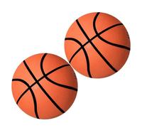 ZUNOXAZ 2 Pcs Mini Inflatable Basketball Diameter Rubber Balls with Grain Pattern for Interactive Indoor Table Basketball Game Suitable for Boys