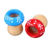 ZUNOXAZ 2 Pcs Wooden Mushroom Kaleidoscopes Rotating for Party Favors Birthday Gift Educational Plaything with Colorful Patterns Random Color