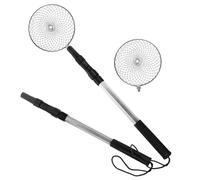 ZUNOXAZ 2 Sets Stainless Steel Sand Sifter Scoopers with Detachable Long Handles Lightweight Reusable Beach Shell Collecting Tools for Sand Sieving and Treasure Hunting