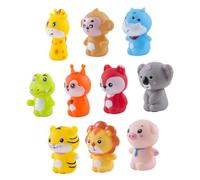 ZUNOXAZ 2 Sets Vinyl Animal Finger Puppets for Stretchy Soft Finger for Zoo Forest Animal Shapes for Storytelling Early Education and Pretend Play