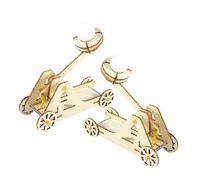 ZUNOXAZ 2 Sets Wooden Catapult Kit Stem Educational Physics Model DIY Trebuchet Science for Adults Craft for Mechanical Skills and Engineering History Learning