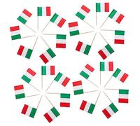 ZUNOXAZ 200Pcs Decorative Toothpick Flags Italian Paper Flag Cake Toppers for Cupcakes Desserts Party Table Centerpieces Festival Theme Celebrations