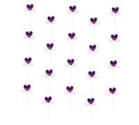 ZUNOXAZ 20Pcs Heart Wings Cupcake Topper Cake Decorations for Birthday Wedding Party Food Safe Angel Wings Picks for Cakes Ice Cream Desserts Reusable Random Colors Random Color