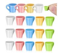ZUNOXAZ 20Pcs Miniature Cups Simulation Water Mugs for Dollhouse Decoration Adornments for Playtime Craft for and Cognitive Skills