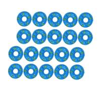 ZUNOXAZ 20pcs Miniature PVC Swim Rings Dollhouse Decor Cute Floating Pool Ornaments for Micro Landscape Crafting and Doll Accessories Blue