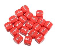 ZUNOXAZ 20pcs Multi-sided Fraction Dice Rounded Corners Acrylic Maths Games for Classroom Teaching Home Learning Interactive Educational Tools