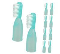 ZUNOXAZ 20pcs Portable Finger Toothbrushes for Prison Inmates Short Handle Design with Ergonomic Grip Lightweight Safety Half-Finger Toothbrushes for Teeth and Gum Cleaning