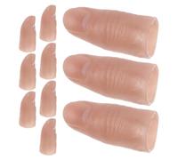 ZUNOXAZ 20pcs Soft Vinyl Fake Finger Covers Nail Tips, Reusable Nail Practice Mannequin for Illusion Tricks and Performance Props in Close-Up Shows