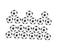 ZUNOXAZ 20Pcs Table Soccer Balls Resin Mini Foosball Game Accessories for Tabletop Football Machines Black and White Replacement Balls