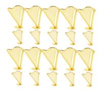 ZUNOXAZ 20pcs Vintage Music Note Charms Lyre Harp Pendant for DIY Jewelry Making Realistic Instrument Decor for Bracelets and Necklaces for Music Enthusiasts