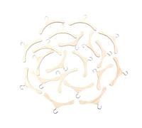 ZUNOXAZ 20pcs Wooden Doll Clothes Hangers Miniature Bjd Dolls Accessory Organizer for Dollhouse Wardrobe and Tidy Practical Storage for