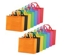 ZUNOXAZ 21pcs Non-woven Tote Bags Portable Reusable Shopping Storage Bags Large Capacity Lightweight Folding Grocery Packing for Boutique Travel Beach and Food Organization