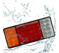 ZUNOXAZ 2pcs 12v Waterproof Square LED Trailer Tail Lights for Truck Lorry Bright Illumination Abs Material for Night Driving