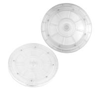 ZUNOXAZ 2Pcs 9-Inch Acrylic Turntable 360° Rotating Kitchen Organizer Tray Multi-Functional Rotating Display Base for Spice Cabinet and Dining Table
