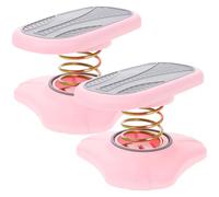 ZUNOXAZ 2Pcs Adjustable Pink Foot Rest Under Desk Ergonomic Foot Stool for Office and Plane Travel, Multifunctional Leg Rest for Desk and Airplane Use