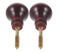 ZUNOXAZ 2PCS African Rosewood Cane Handle Replacement Walking Aid Grip for Seniors, Ergonomic Non-Slip Wooden Walking Stick Accessories for Mobility Aid