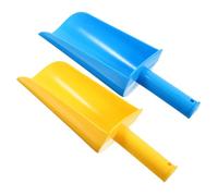 ZUNOXAZ 2pcs Beach Scoop Sand for Handle Lightweight Outdoor Sand Spade in Blue and Yellow Creative Fun for Gardening Digging and Bath Play