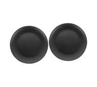 ZUNOXAZ 2PCS Black Round Dinnerware Plates for Pizza BBQ Appetizers Stylish Modern Serving Platters for Home Parties Outdoor Events Easy to Clean