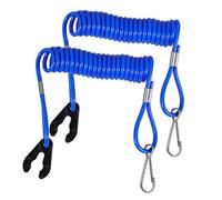 ZUNOXAZ 2pcs Boat Emergency Stop Safety Lanyards Red Heavy-duty Marine Safety Cords for Outboard Engine Kill Switch Waterproof Cord for Motorboat and Yacht