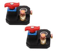 ZUNOXAZ 2pcs Car Battery Kill Switch: Car Battery Quick Disconnect Switch - Heavy Duty Power Shutoff Isolator for Automotive Marine Commercial Truck RV Motorcycle