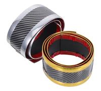 ZUNOXAZ 2pcs Car Door Sill Protector Strips Carbon Fiber Style Collision Bumper Guard Scratch Resistant Adhesive Auto Door Edge Guard for Multiple Car Models Easy to Install Stylish