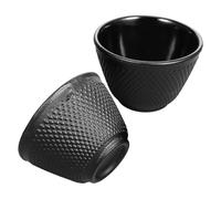 ZUNOXAZ 2pcs Cast Iron Chinese Tea Cups Retro Teaware for Traditional Tea Drinking Insulated Water Mugs for Daily Use