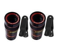 ZUNOXAZ 2Pcs Clip on Phone Lens High-Definition Macro Lens for Mobile Phones Image Restoration Beautiful Black Design for Forestry Management and Geological Exploration