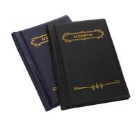 ZUNOXAZ 2pcs Coin Holder Case Coin Storage Album Book Storage Collectors Pu PVC