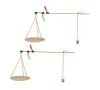 ZUNOXAZ 2pcs Copper Handheld Medicinal Materials Scale Capacity Traditional Chinese Rod Scale Portable for Herbs Tea Jewelry Dried Fruits