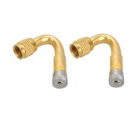 ZUNOXAZ 2pcs Copper Tire Valve Stem Extenders Air Valve Extensions for Bicycles Motorcycles Trailers Rvs Wear-Resistant Angle Easy Installation